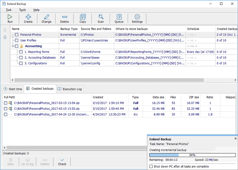 Exiland Backup Screenshot
